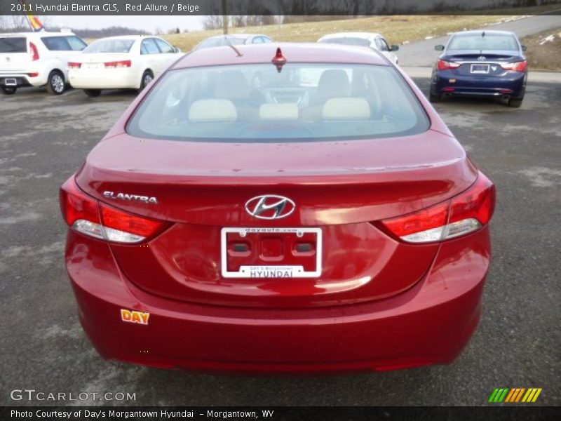 Red Allure / Beige 2011 Hyundai Elantra GLS