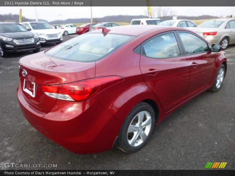 Red Allure / Beige 2011 Hyundai Elantra GLS