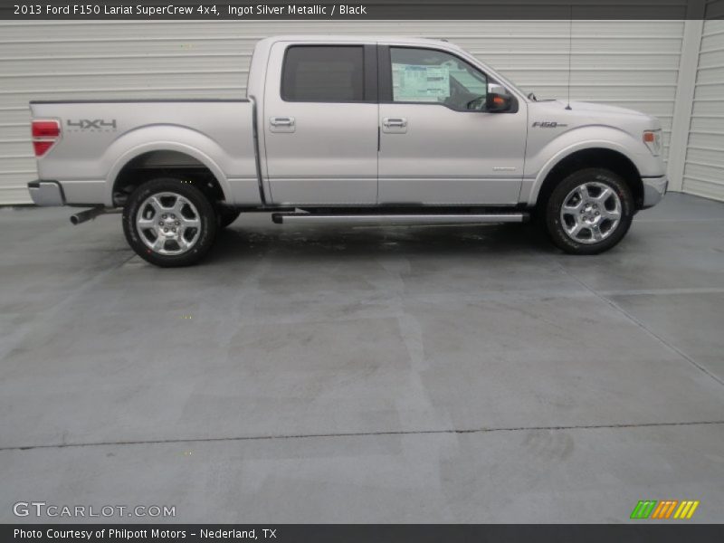 Ingot Silver Metallic / Black 2013 Ford F150 Lariat SuperCrew 4x4