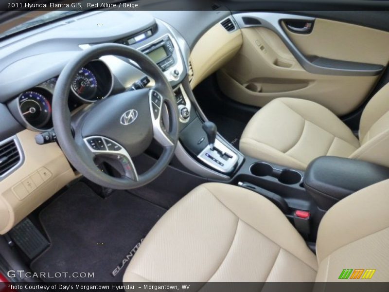 Red Allure / Beige 2011 Hyundai Elantra GLS