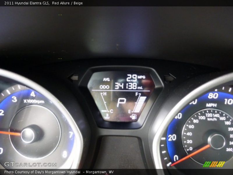 Red Allure / Beige 2011 Hyundai Elantra GLS