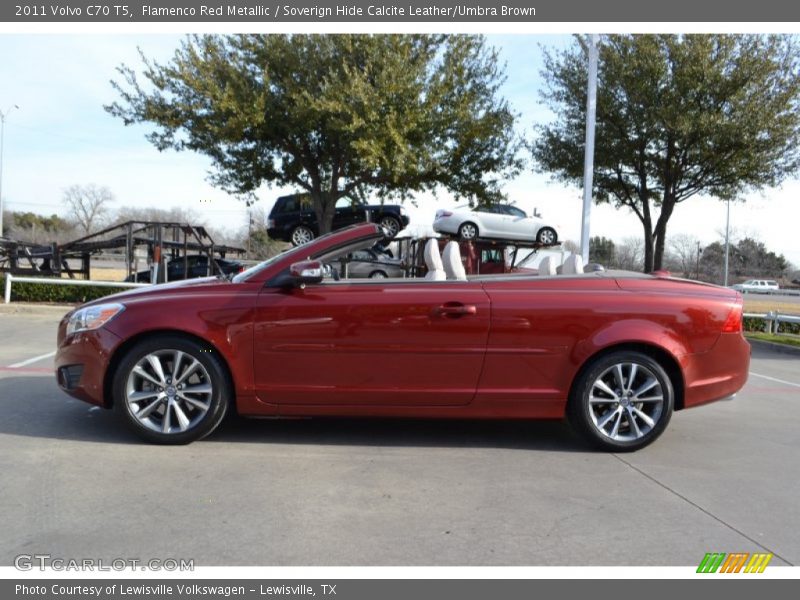 Flamenco Red Metallic / Soverign Hide Calcite Leather/Umbra Brown 2011 Volvo C70 T5