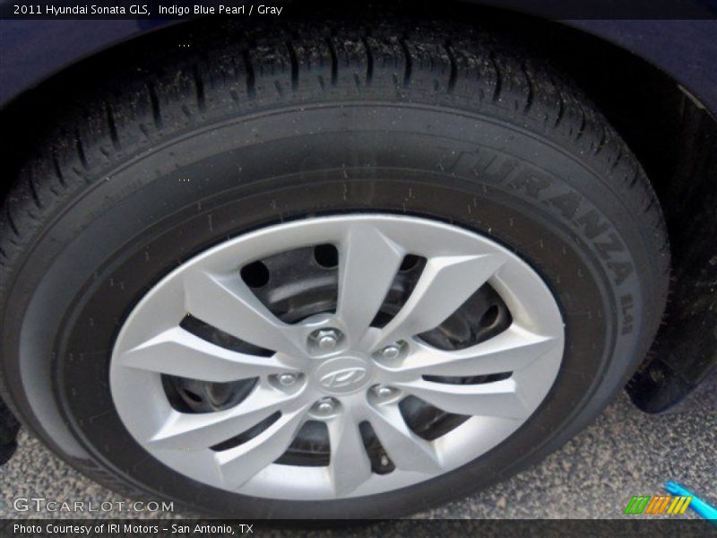 Indigo Blue Pearl / Gray 2011 Hyundai Sonata GLS