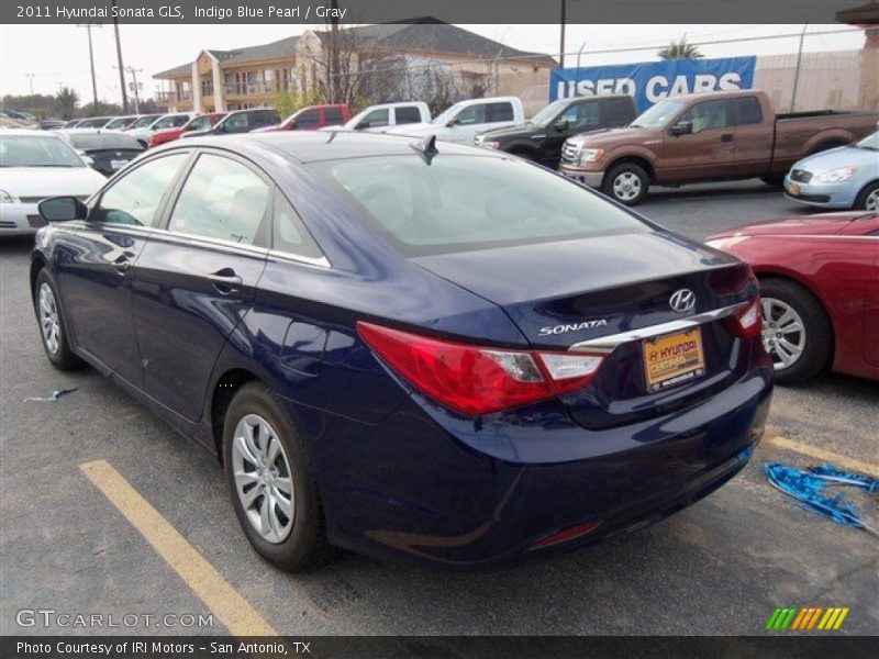 Indigo Blue Pearl / Gray 2011 Hyundai Sonata GLS