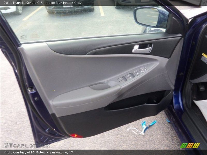 Indigo Blue Pearl / Gray 2011 Hyundai Sonata GLS