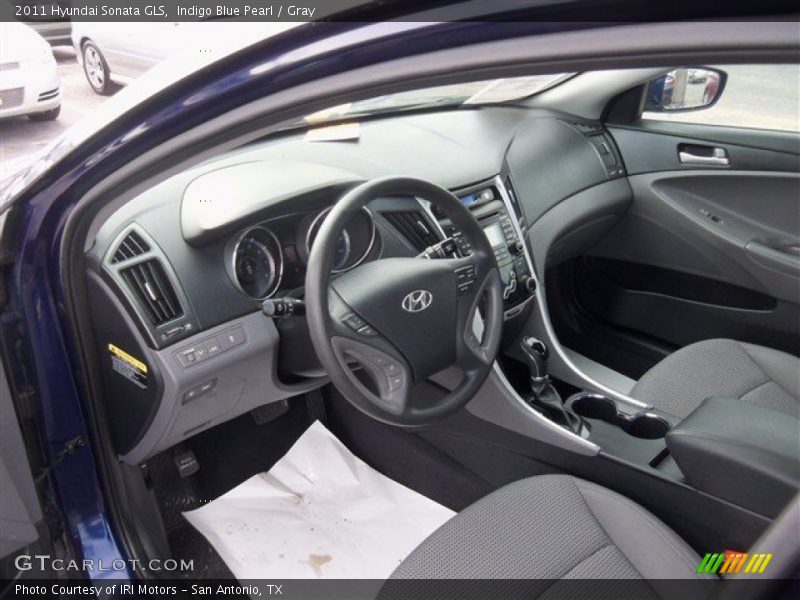 Indigo Blue Pearl / Gray 2011 Hyundai Sonata GLS