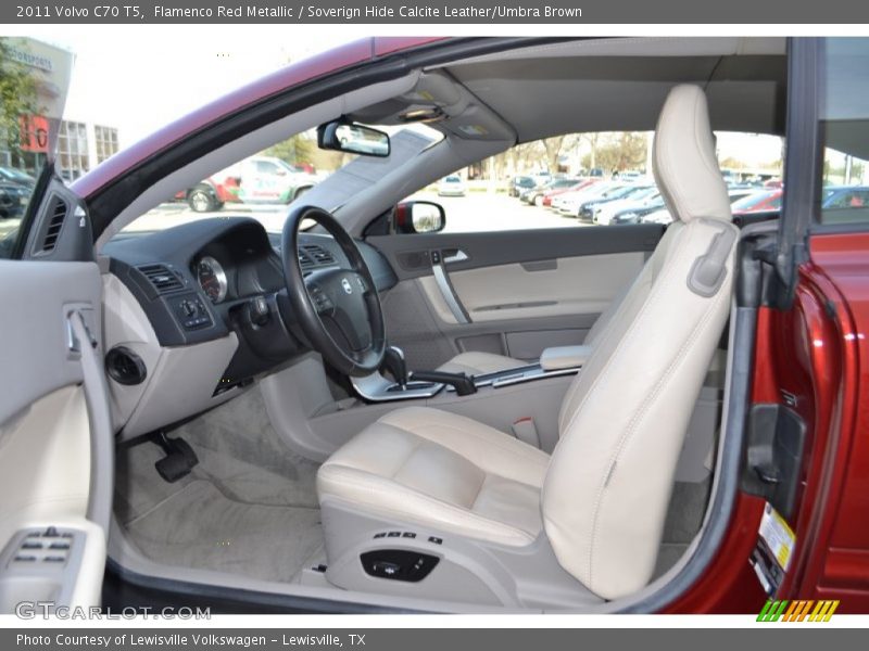 Flamenco Red Metallic / Soverign Hide Calcite Leather/Umbra Brown 2011 Volvo C70 T5