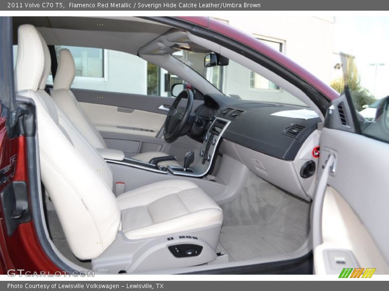 Flamenco Red Metallic / Soverign Hide Calcite Leather/Umbra Brown 2011 Volvo C70 T5