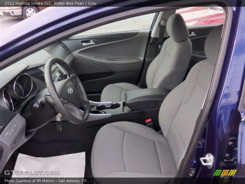 Indigo Blue Pearl / Gray 2011 Hyundai Sonata GLS