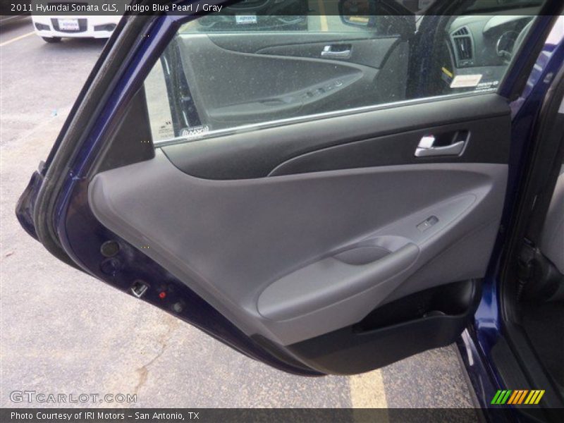 Indigo Blue Pearl / Gray 2011 Hyundai Sonata GLS