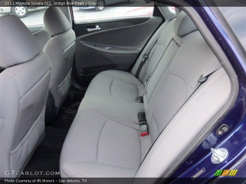 Indigo Blue Pearl / Gray 2011 Hyundai Sonata GLS