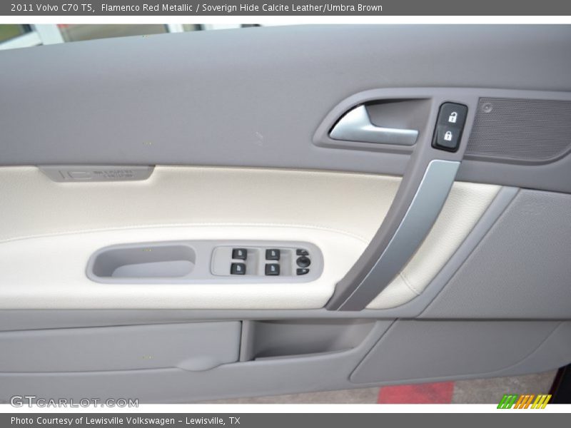 Flamenco Red Metallic / Soverign Hide Calcite Leather/Umbra Brown 2011 Volvo C70 T5