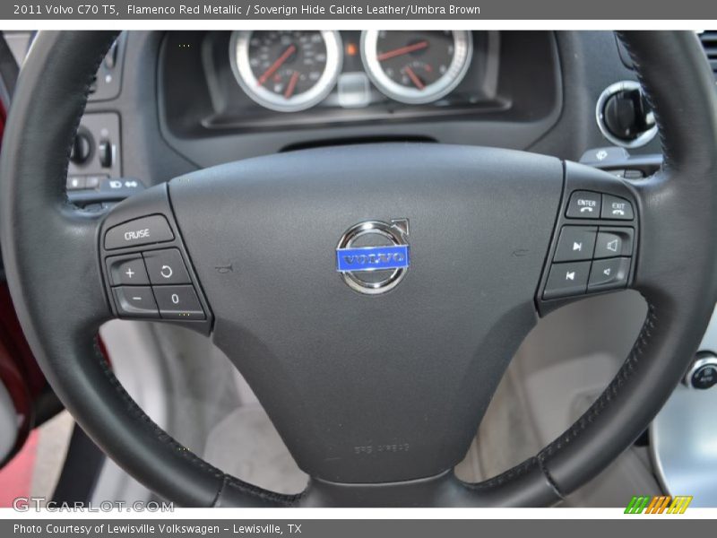Flamenco Red Metallic / Soverign Hide Calcite Leather/Umbra Brown 2011 Volvo C70 T5