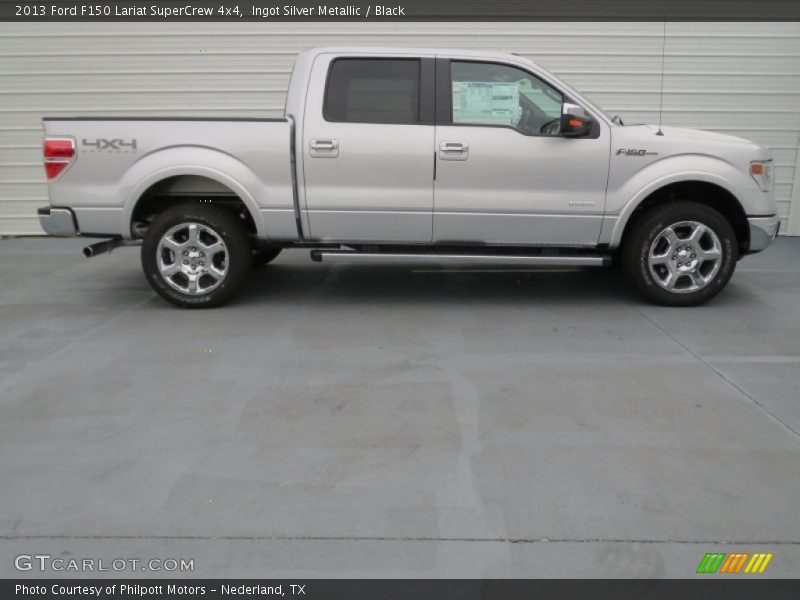 Ingot Silver Metallic / Black 2013 Ford F150 Lariat SuperCrew 4x4