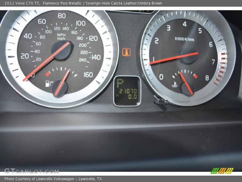 Flamenco Red Metallic / Soverign Hide Calcite Leather/Umbra Brown 2011 Volvo C70 T5