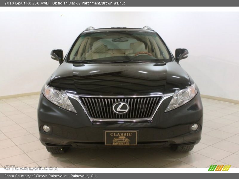 Obsidian Black / Parchment/Brown Walnut 2010 Lexus RX 350 AWD