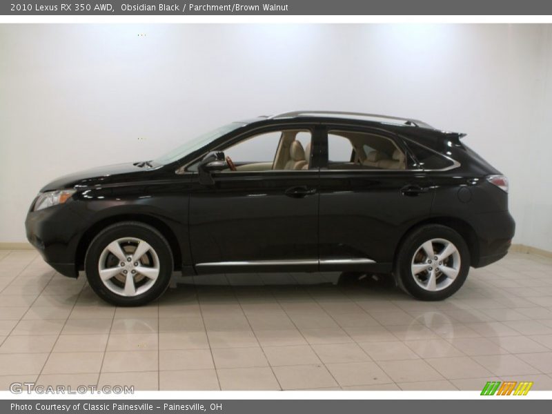 Obsidian Black / Parchment/Brown Walnut 2010 Lexus RX 350 AWD