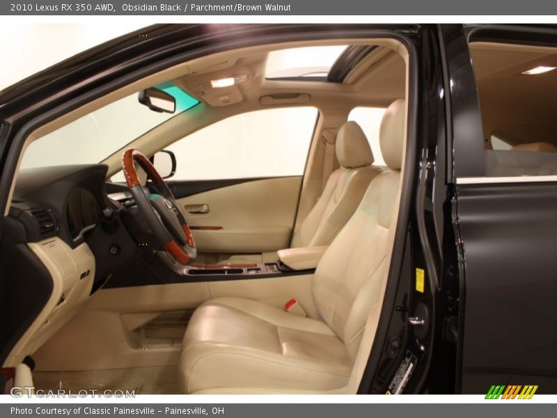 Obsidian Black / Parchment/Brown Walnut 2010 Lexus RX 350 AWD