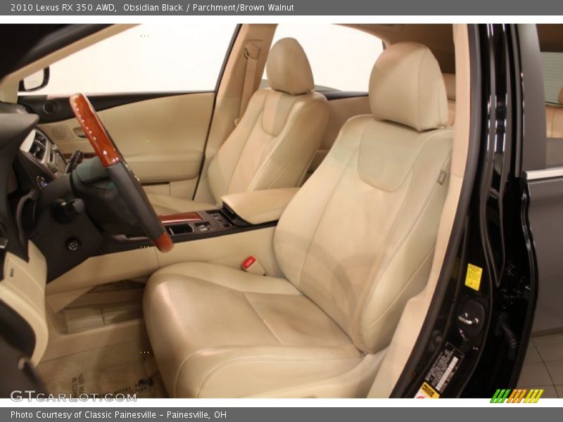 Obsidian Black / Parchment/Brown Walnut 2010 Lexus RX 350 AWD