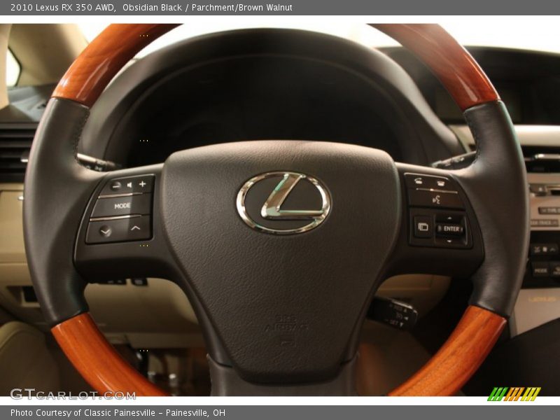 Obsidian Black / Parchment/Brown Walnut 2010 Lexus RX 350 AWD