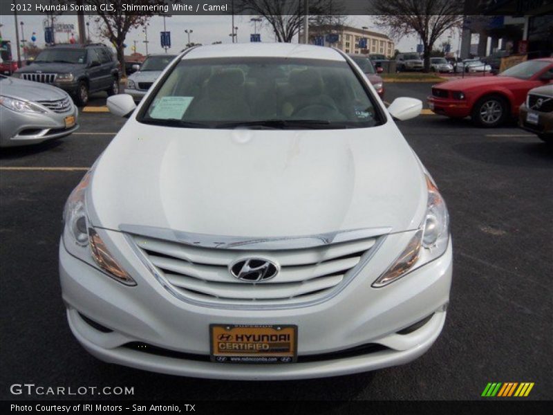 Shimmering White / Camel 2012 Hyundai Sonata GLS