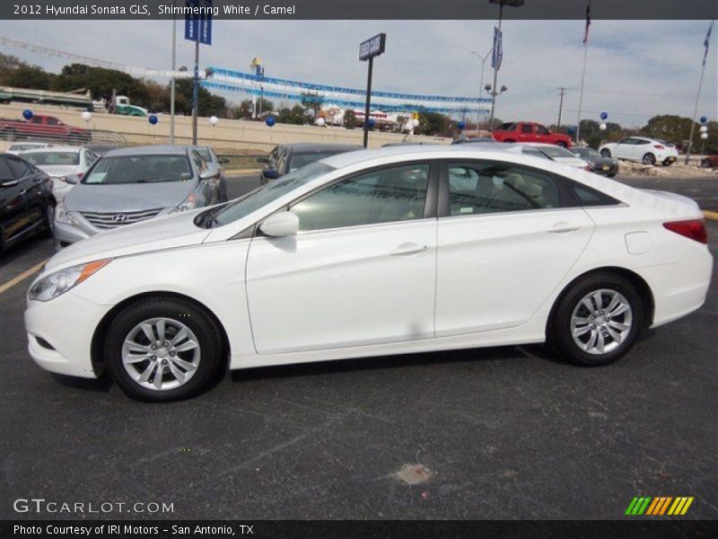 Shimmering White / Camel 2012 Hyundai Sonata GLS