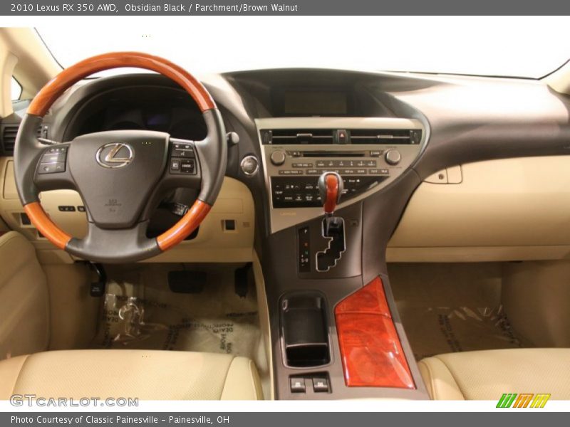 Obsidian Black / Parchment/Brown Walnut 2010 Lexus RX 350 AWD
