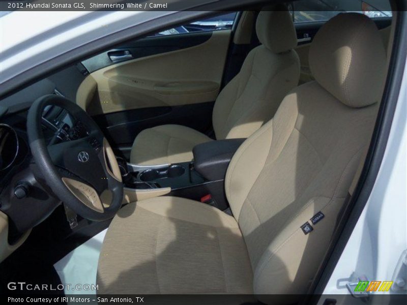 Shimmering White / Camel 2012 Hyundai Sonata GLS