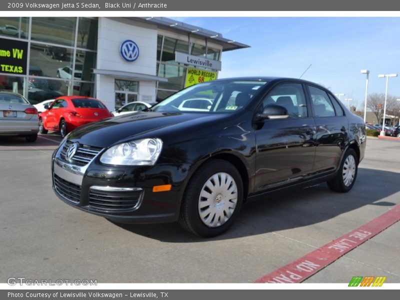 Black Uni / Anthracite 2009 Volkswagen Jetta S Sedan
