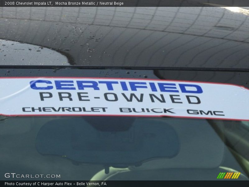 Mocha Bronze Metallic / Neutral Beige 2008 Chevrolet Impala LT