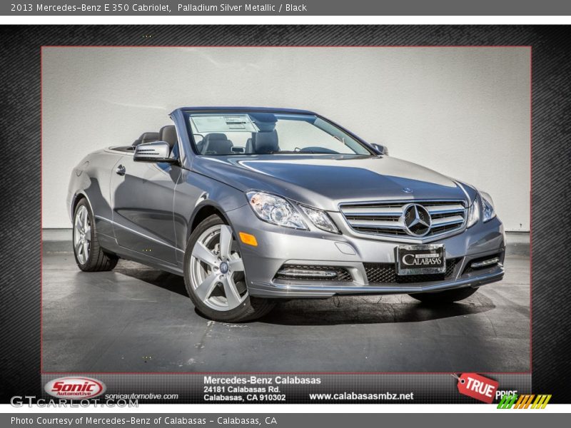 Palladium Silver Metallic / Black 2013 Mercedes-Benz E 350 Cabriolet