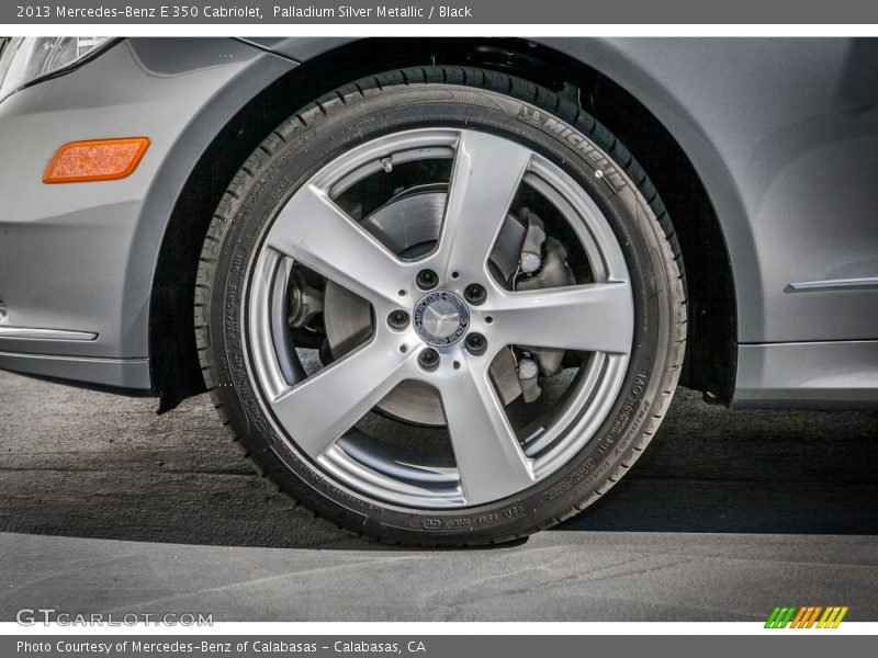 Palladium Silver Metallic / Black 2013 Mercedes-Benz E 350 Cabriolet