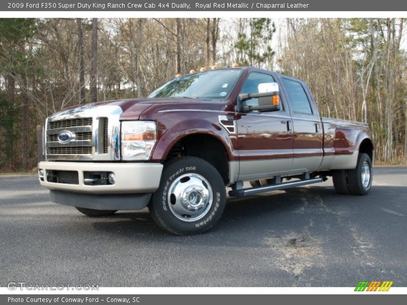 Royal Red Metallic / Chaparral Leather 2009 Ford F350 Super Duty King Ranch Crew Cab 4x4 Dually