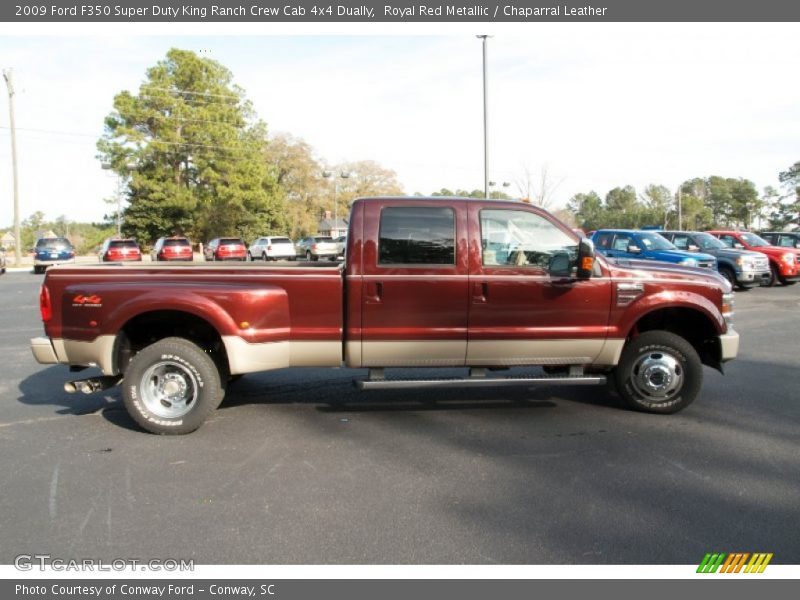 Royal Red Metallic / Chaparral Leather 2009 Ford F350 Super Duty King Ranch Crew Cab 4x4 Dually