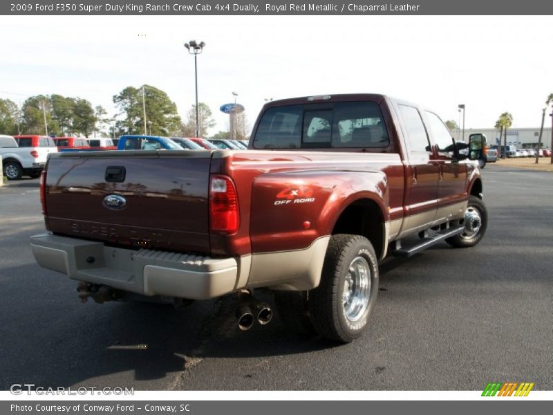 Royal Red Metallic / Chaparral Leather 2009 Ford F350 Super Duty King Ranch Crew Cab 4x4 Dually