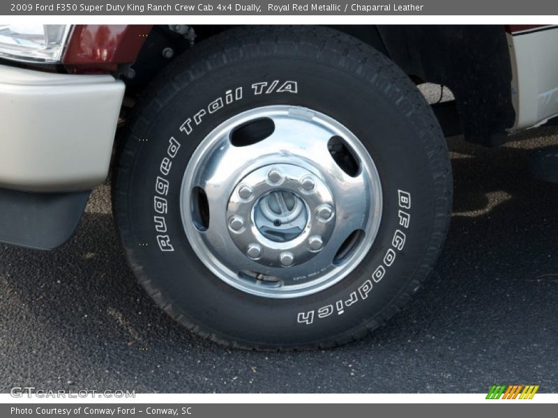 Royal Red Metallic / Chaparral Leather 2009 Ford F350 Super Duty King Ranch Crew Cab 4x4 Dually