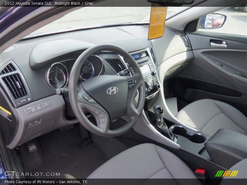 Midnight Black / Gray 2012 Hyundai Sonata GLS
