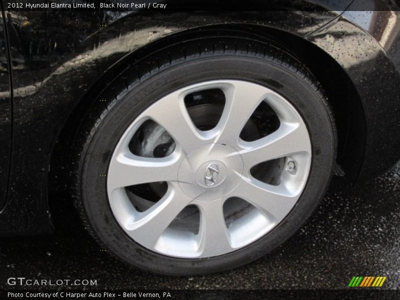 Black Noir Pearl / Gray 2012 Hyundai Elantra Limited