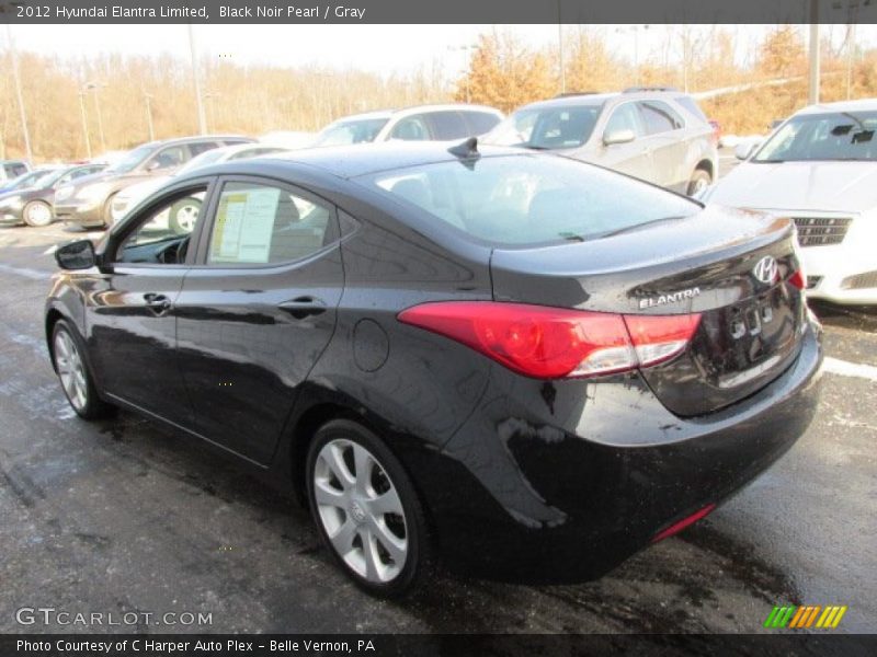 Black Noir Pearl / Gray 2012 Hyundai Elantra Limited