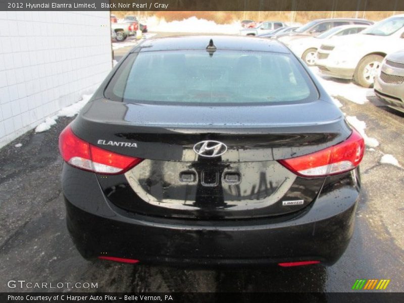 Black Noir Pearl / Gray 2012 Hyundai Elantra Limited