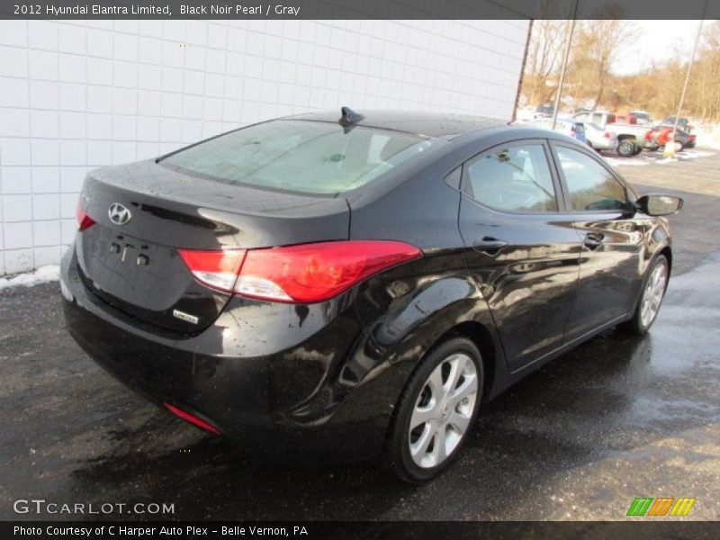 Black Noir Pearl / Gray 2012 Hyundai Elantra Limited