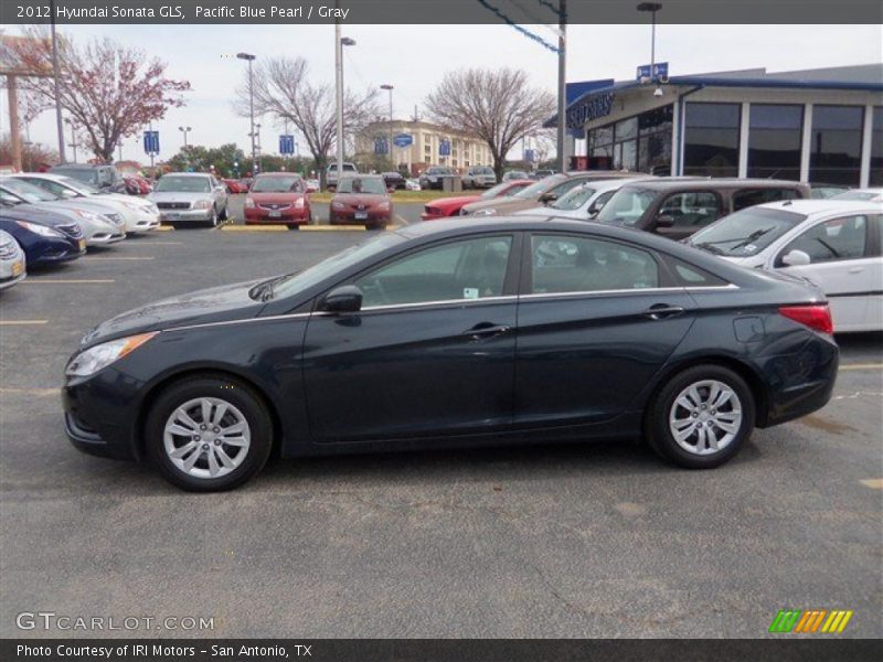 Pacific Blue Pearl / Gray 2012 Hyundai Sonata GLS