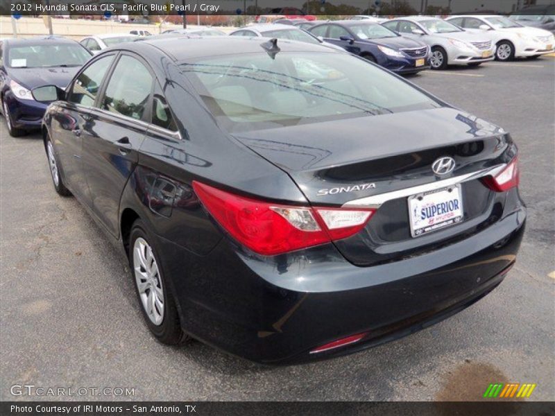 Pacific Blue Pearl / Gray 2012 Hyundai Sonata GLS