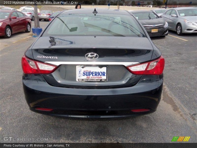 Pacific Blue Pearl / Gray 2012 Hyundai Sonata GLS