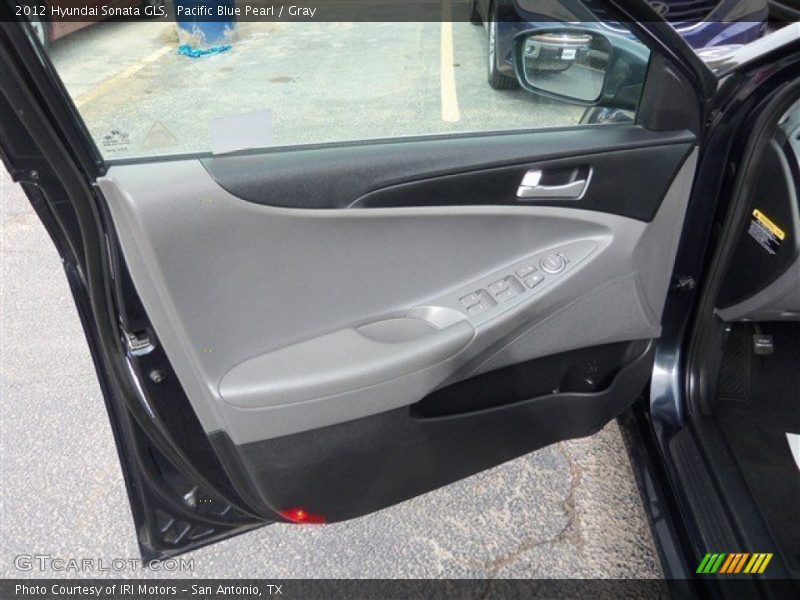 Pacific Blue Pearl / Gray 2012 Hyundai Sonata GLS