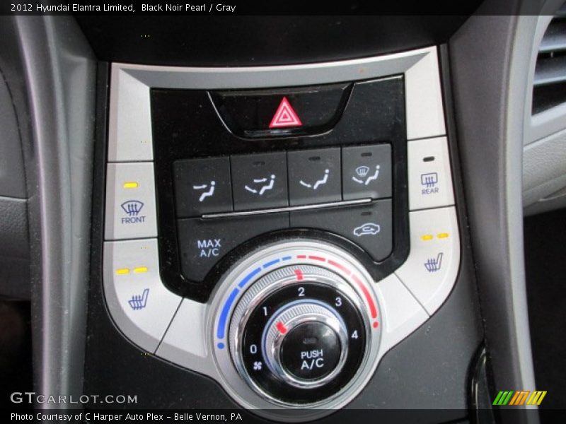 Black Noir Pearl / Gray 2012 Hyundai Elantra Limited