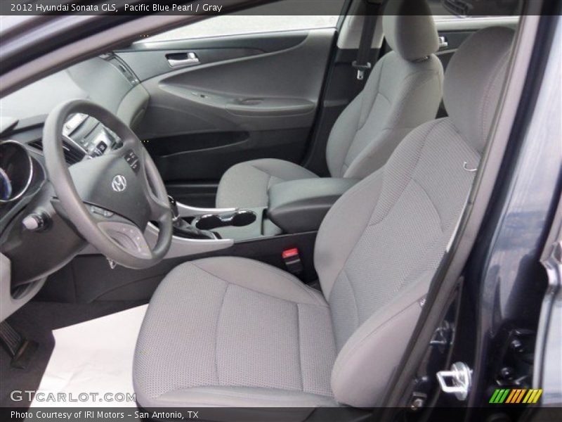 Pacific Blue Pearl / Gray 2012 Hyundai Sonata GLS