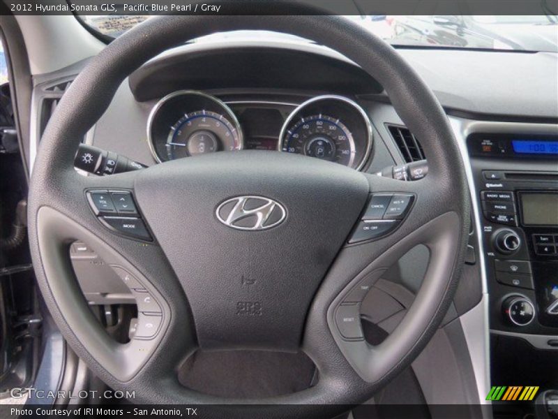 Pacific Blue Pearl / Gray 2012 Hyundai Sonata GLS