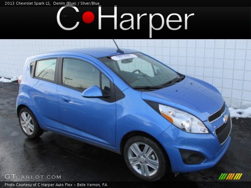 Denim (Blue) / Silver/Blue 2013 Chevrolet Spark LS
