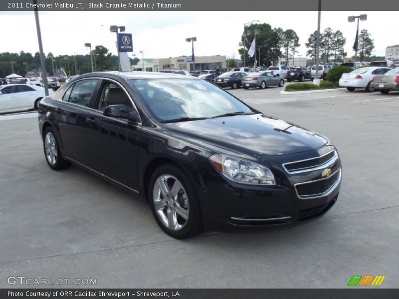 Black Granite Metallic / Titanium 2011 Chevrolet Malibu LT